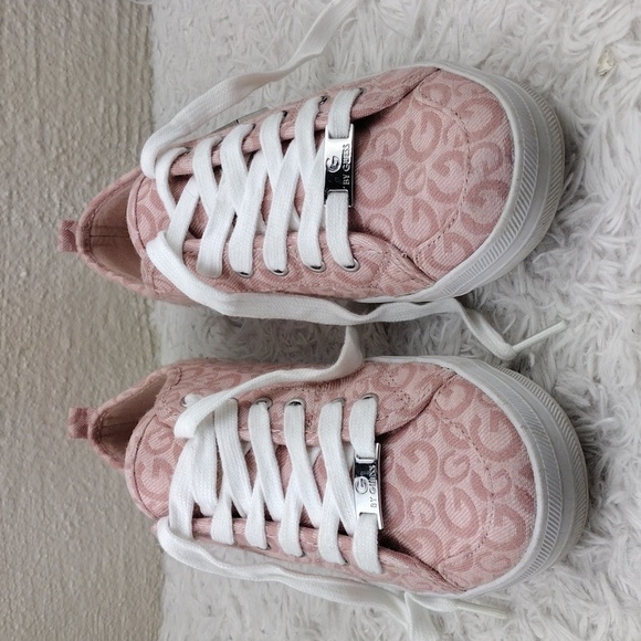 G by Guess Tannur Pink Fabric Upper Round Toe Low Top Lace Up Sneaker Shoe - Picture 12 of 16